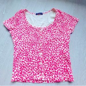 Brandy Melville pink cheetah top!!!
